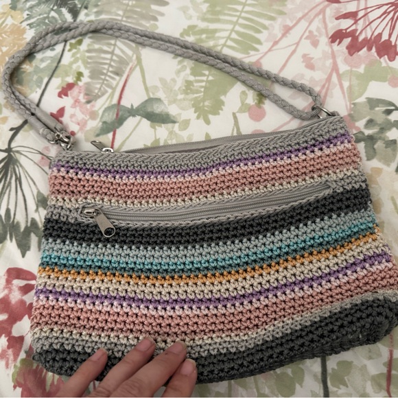 The Sak Striped Crochet Convertible Shoulder Bag - Picture 3 of 9